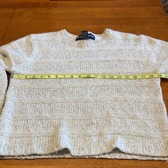 Vintage American Portrait Womens Size M Wool Blend Striped Knit Beige Sweater - Picture 5 of 9